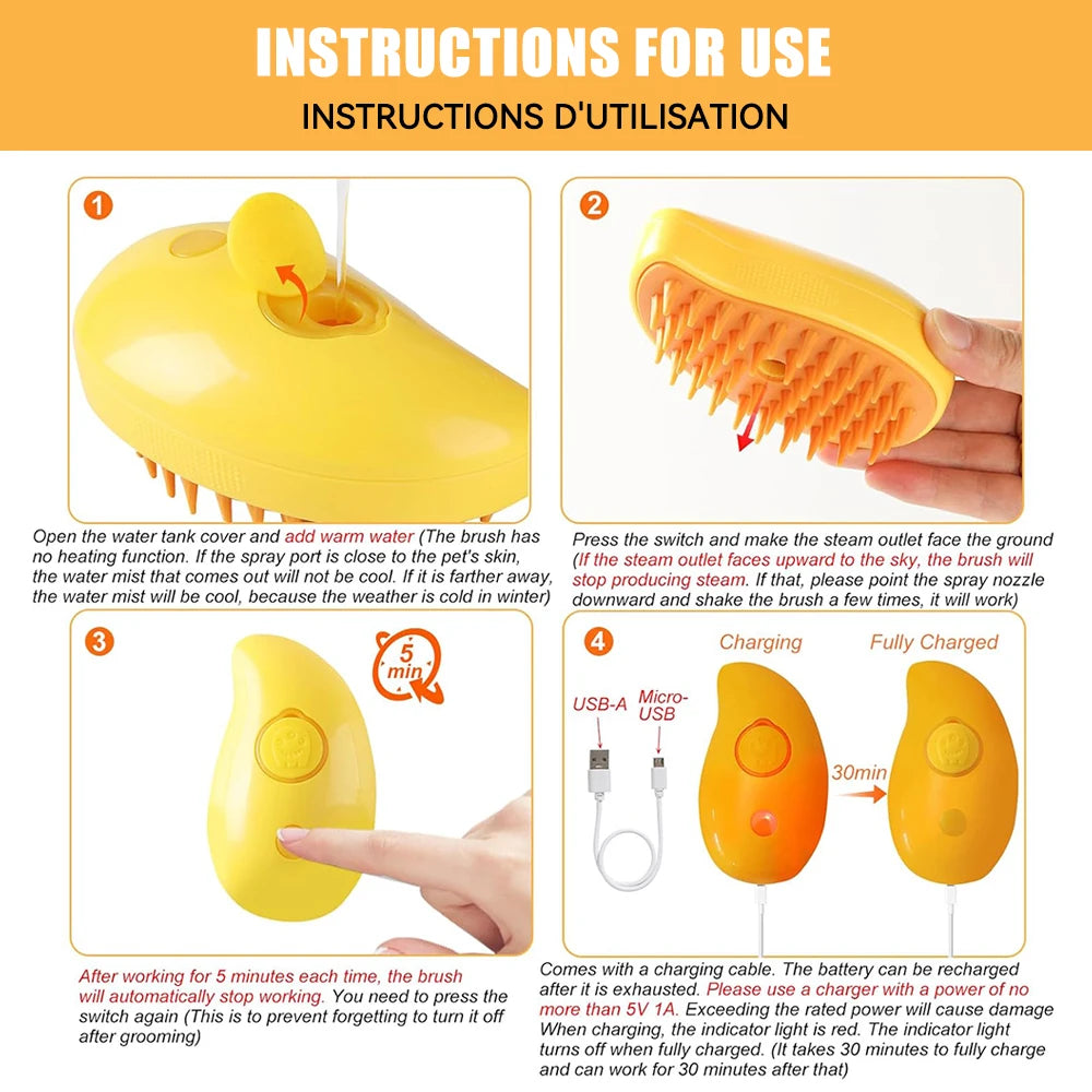 Hair-Free Pet Grooming Brush