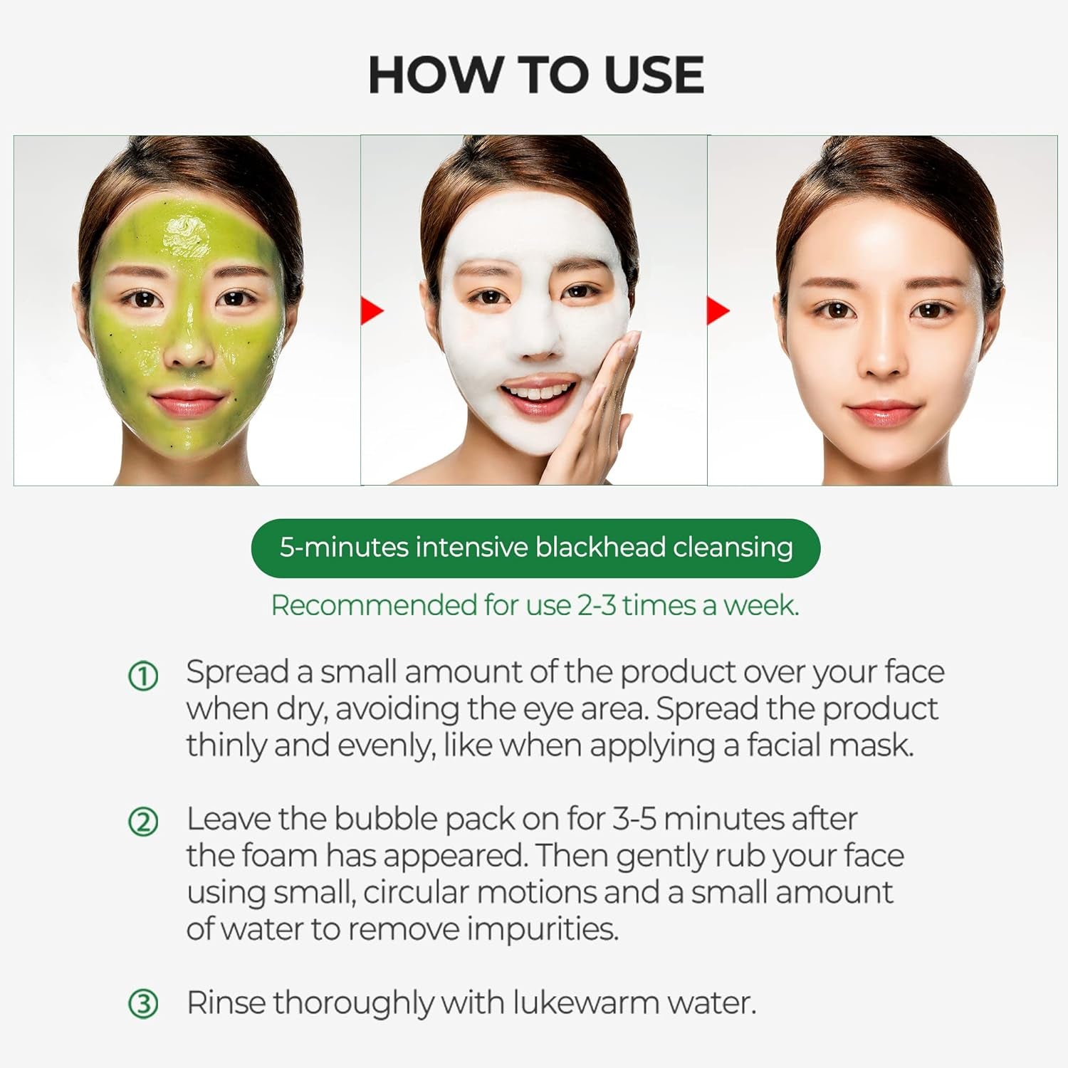 Bye Bye Blackhead 30 Days Miracle Green Tea Tox Bubble Cleanser - 4.23 Oz, 120G - Korean Face Wash for Removing Blackhead - Daily Pore Minimizer for Face Skin Texture - Korean Skin Care